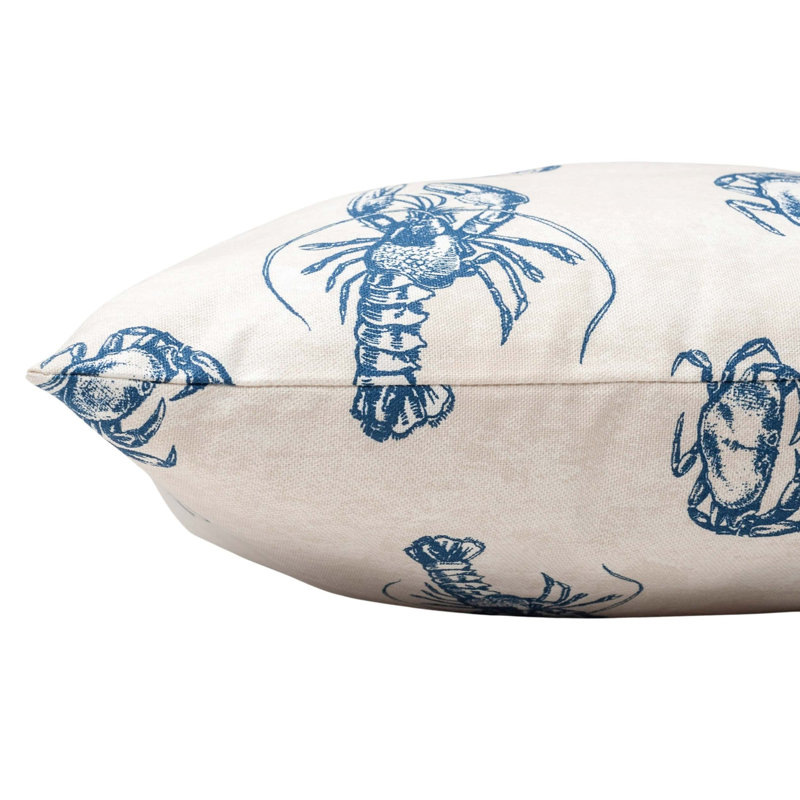 Crab and Lobster Nautical Cushion Cover, 43x30cm, Cover only