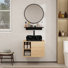 Ensemble de meuble-lavabo simple 24 po avec surface solide et miroir