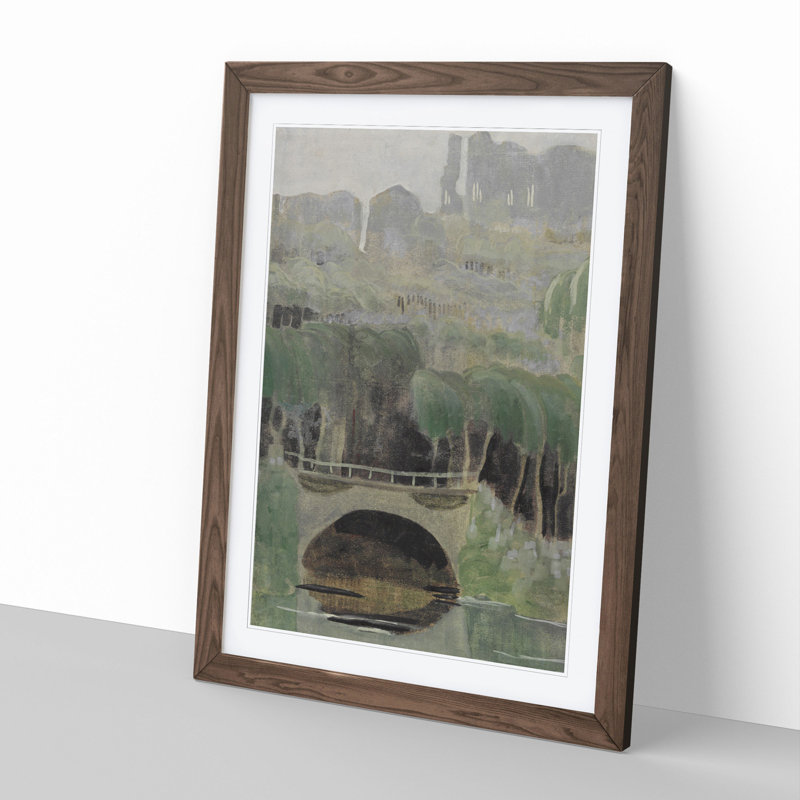 Spring Motif by Mikalojus Konstantinas - Picture Frame Painting, Walnut, 48cm H x 36cm W x 2cm D