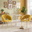 Chaise moderne en velours avec pieds en métal doré