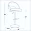 Repose-pieds de tabouret de bar réglable - ensemble de 2-976527365