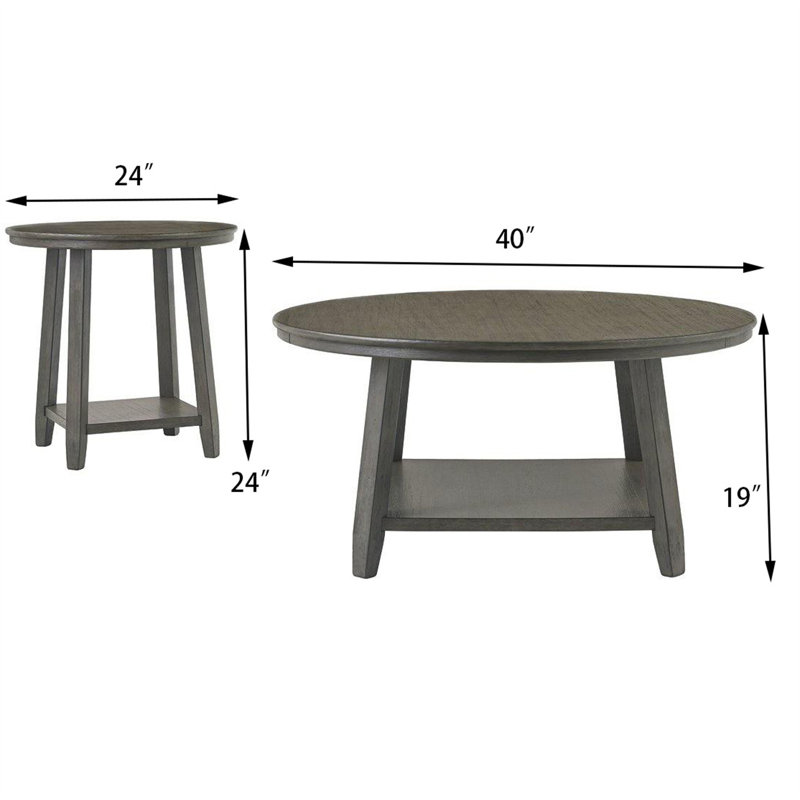 Ensemble de tables basses 3 pièces Wasdale
