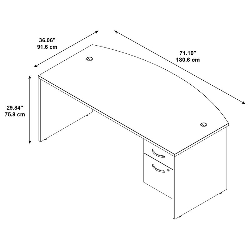 Bureau Ringold Series C, Acajou