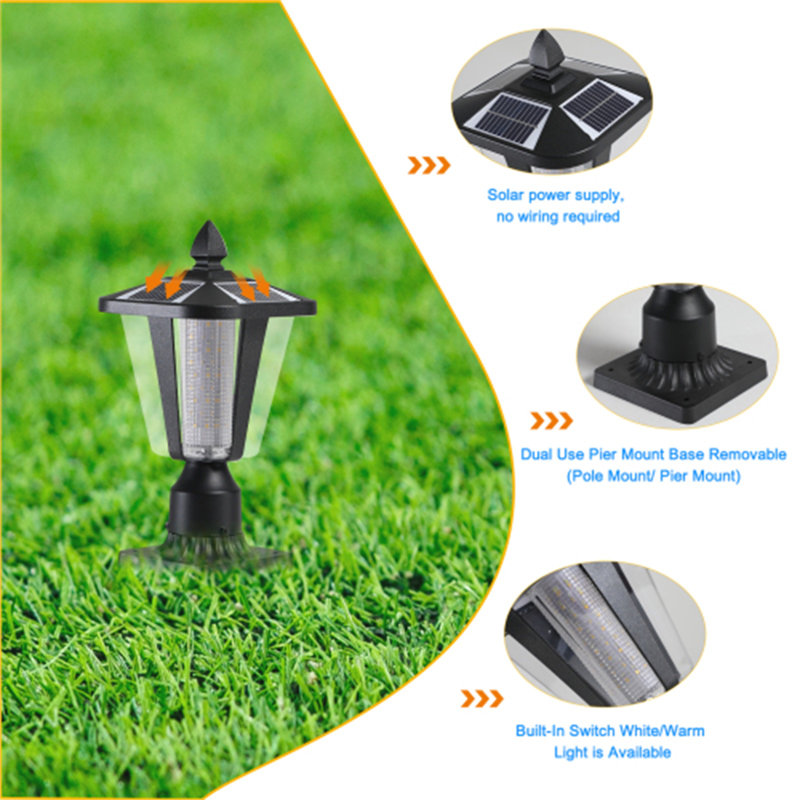 Solar Lights LED Lantern Outdoor Lighting Solution  For Garden Pathways Yards And Driveways
