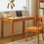 Bureaux rectangulaires en bois massif cerisier