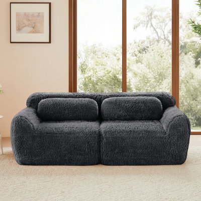 2-seater High Density Sponge Sectional Sofa Couches