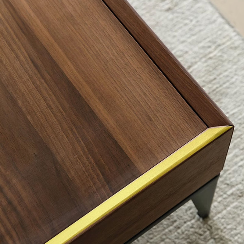 Solid Wood Top Coffee Table, 13.7" H x 47.2" L x 47.2" W