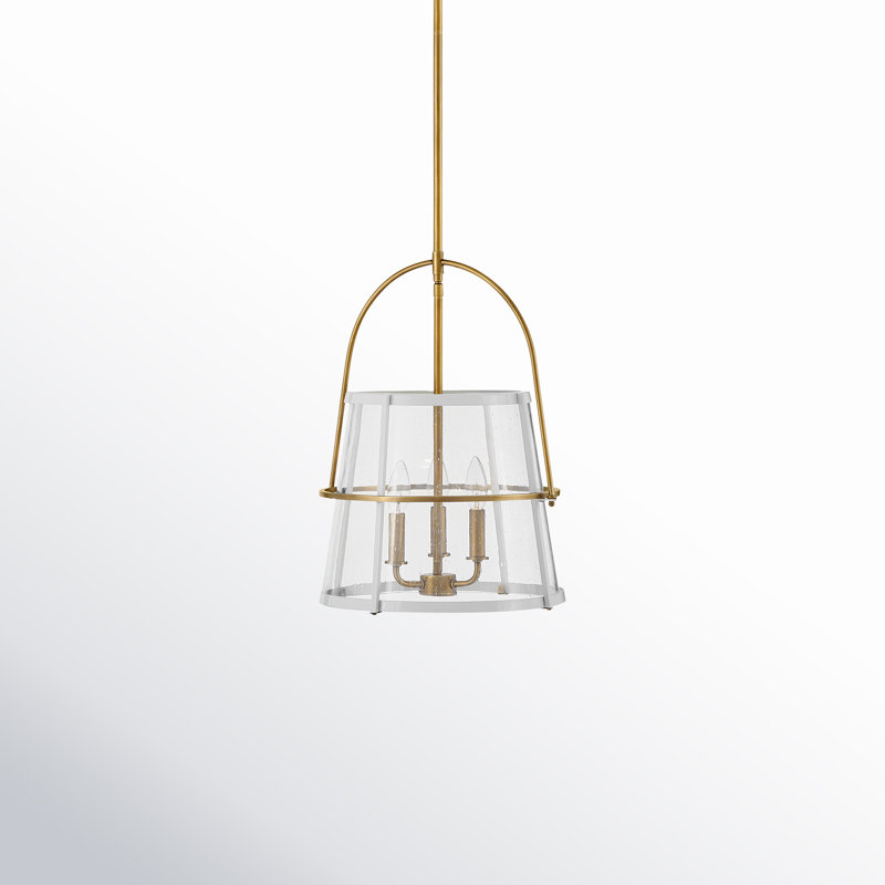 Eralia 3 - Light Empire Pendant, Heritage Brass/Polished White