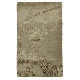 Handmade Silk and Wool Area Rug