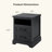 Farmhouse Nightstand with Charging Station and Large Drawers-118661005-128757809