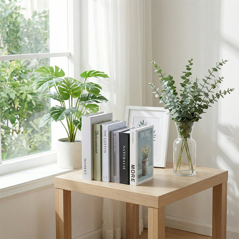 Ensemble de 6 faux livres Botanical Decorative