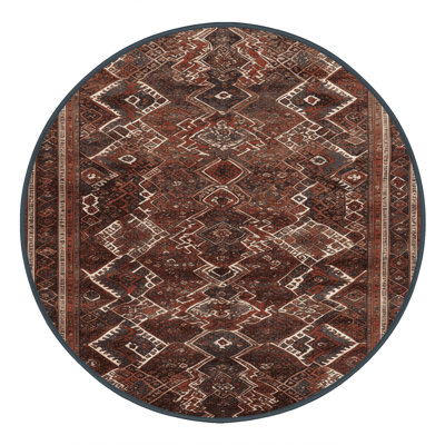 Machine Washable Persian Black Area Rug