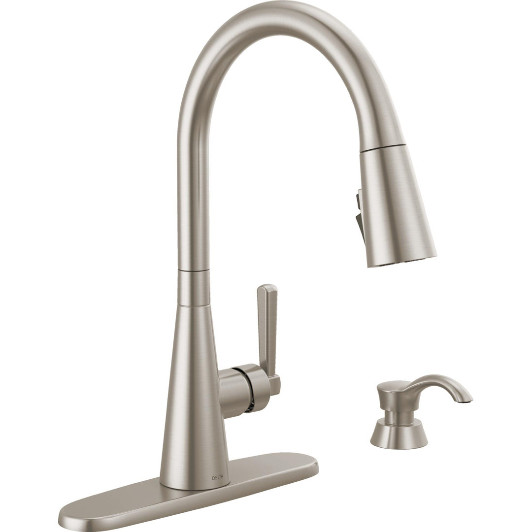 Boyd Pull Down Sprayer Kitchen Sink Faucet with Matching Soap Dispenser Delta 