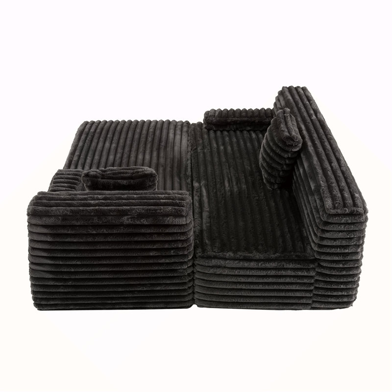 Canapé modulaire 110 po Cloud, Noir