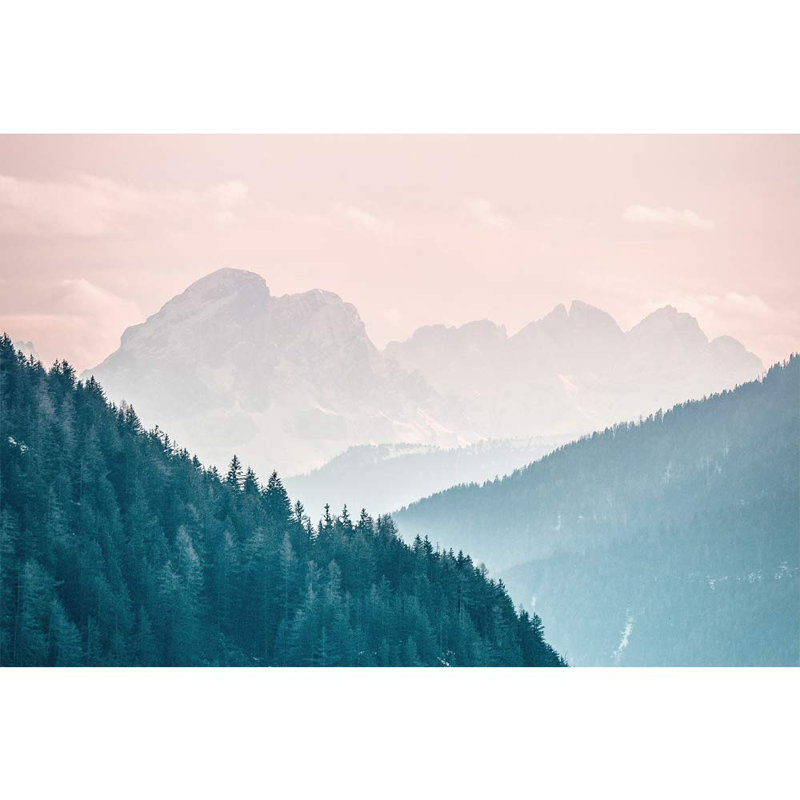 Magnificent Mountain View Self-Adhesive Wall Mural 100x144 inches