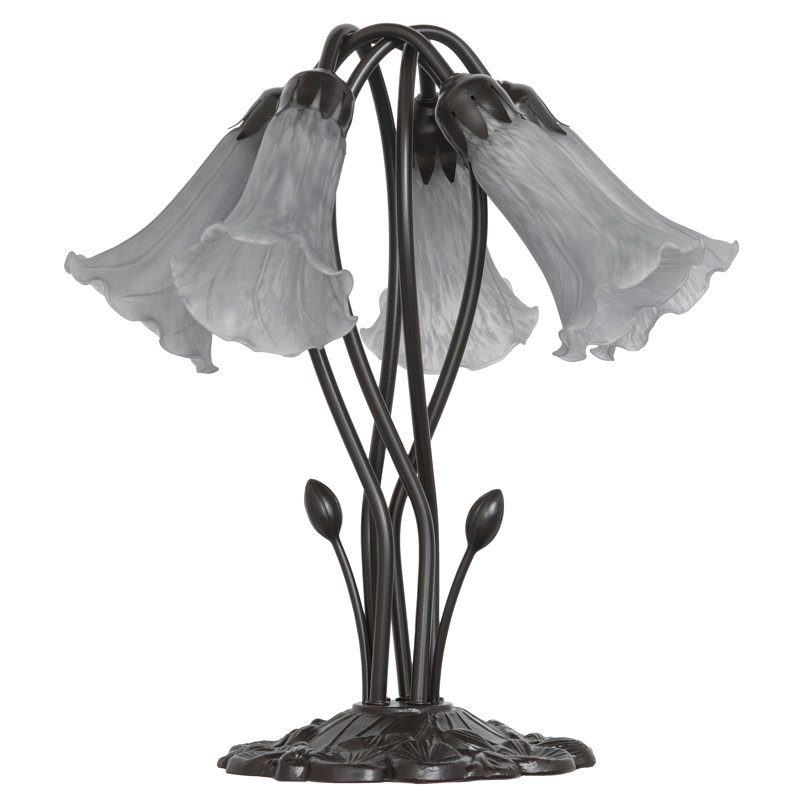 Tiffany Table Lamp, Gray, In-Line
