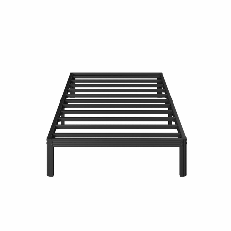 Cadre de lit simple de 30 cm, lit plateforme en métal robuste pouvant supporter jusqu'à 363 kg, aucun sommier requis, montage facile.