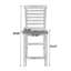 Ensemble de table de salle à manger, de bar et de chaises, ensemble de table de salle à manger 5 pièces, ensemble de table de petit-déjeuner de style rétro, pour le salon, la salle à manger - gris (nécessite un assemblage)