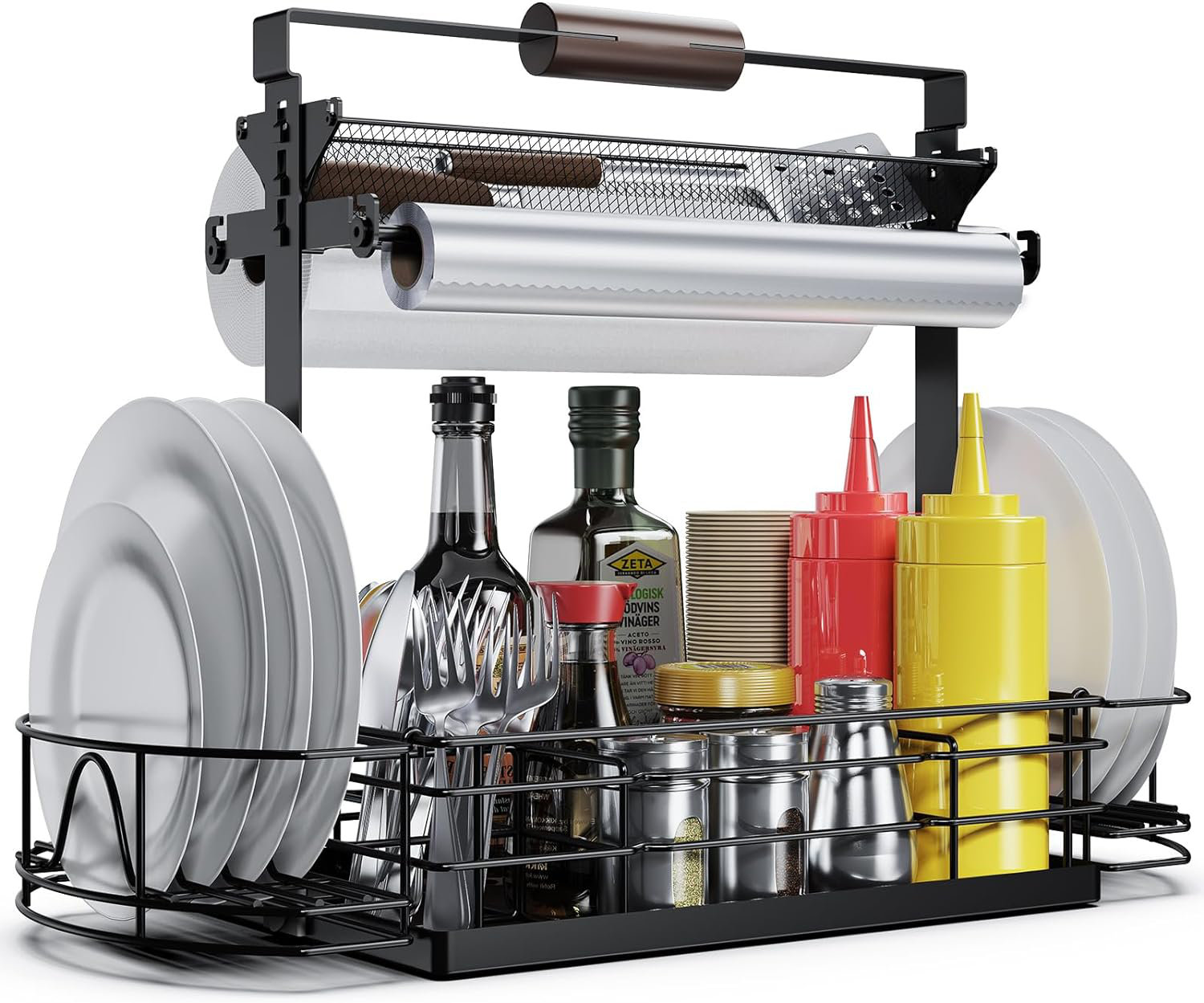 AMADA Barbecue Grill With Paper Towel Rack Kitchen Storage Rack Outdoor