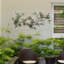 Treillis de jardin en métal blanc