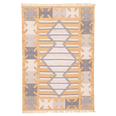 Palas Denizli Tan Kilim 5'3" x 7'10"