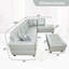Canapé modulaire en cuir synthétique 3 pièces 3 pièces-2030631976