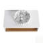 Meuble-lavabo flottant avec vasque en marbre veiné, fixation murale avec tablette ouverte, design moderne et peu encombrant-341079767-341079768