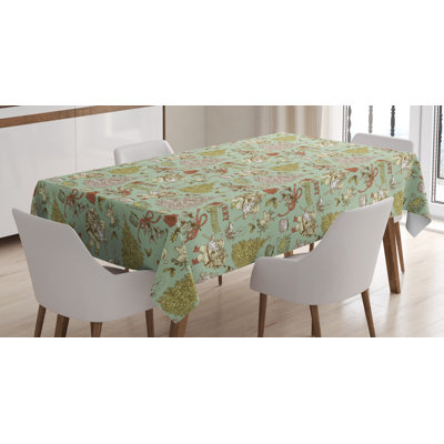 Floral Christmas Tablecloth