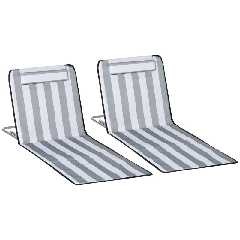 Montano Folding Beach Chair, Grey