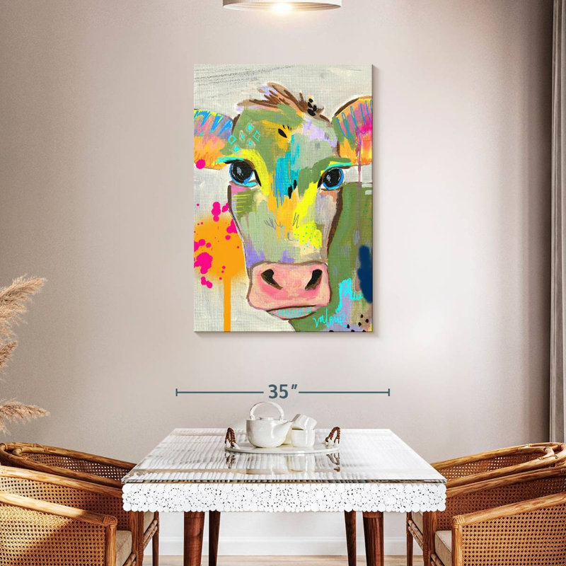 Brampt Cow Neon, 45" H x 30" W