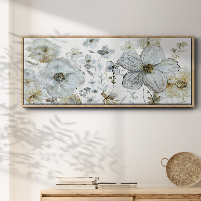 Garden Glitter III- Framed Canvas, 24" H x 60" W