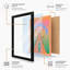 Paired Giraffes Modern - Framed Print-1363607533-1363607537