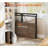 Rustic Brown Folding Computer Desk, No Assembly Space Saving Writing Table-219228384