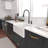 24" L x 18" W Single Bowl Ceramic Farmhouse/Apron Kitchen Sink with Sink Grid and Basket Strainer-132209550