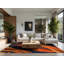 Tapis gris moelleux moelleux et moelleux à motif abstrait Fire Spirit-1330975518