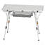 Folding Portable Camping Table Aluminum Outdoor Picnic Roll Up Table Mesh Layer
