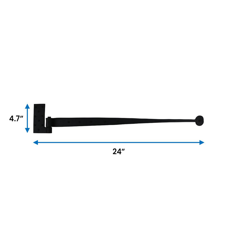 Charnière de porte simple h 4,75 po x l 24 po