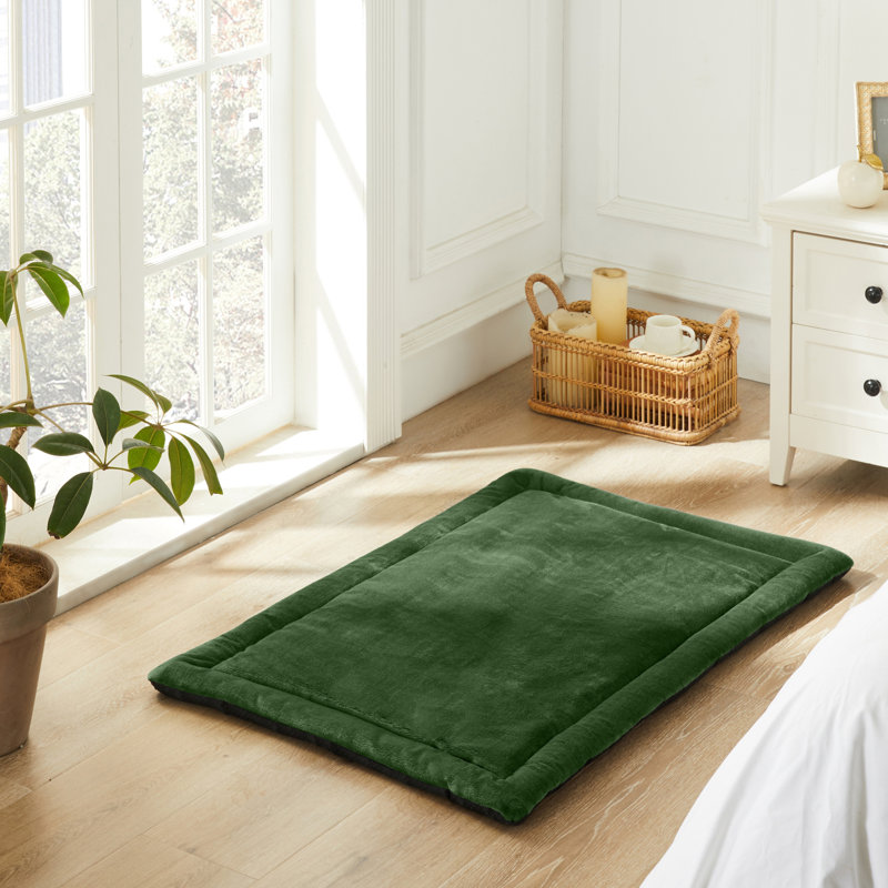 Tapis de lit pour chien Mckoy, H 1,5 po x l 42 po x P 28 po, Vert foncé