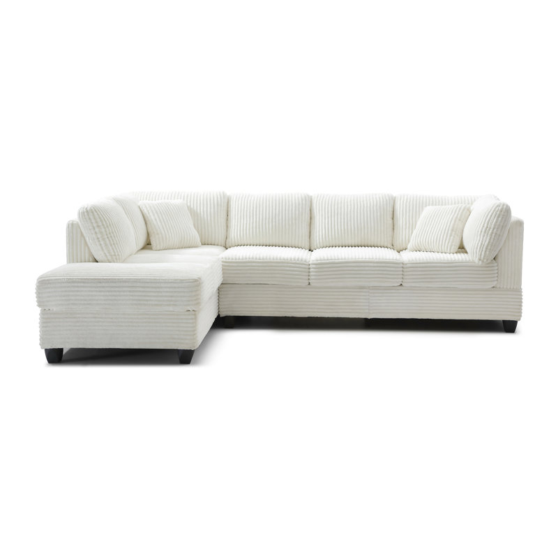 Canapé modulaire Perth G00239B-SC (repose-pieds non inclus), blanc