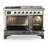 Majestic III Series 48 Inch Dual Fuel Range with 5 Sealed Burners, Griddle, Frenchtop in Antique White (Natural Gas, Burnished Trim)-124828680-124828679-124828678