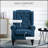Button-Tufted Accent Chair with High Wingback