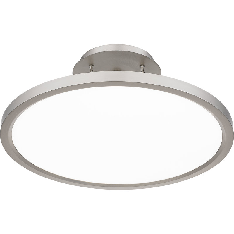 Outskirts Acrylic LED Semi Flush Mount, Brushed Nickel, 8" H x 20" W x 20" D