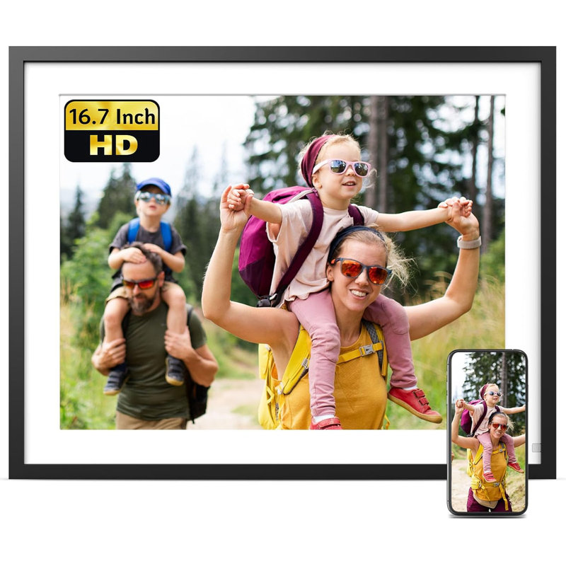 NexFoto WiFi Digital Photo Frame with 32GB Storage-Share Memories Easily, 16.2" W x 12.83" H