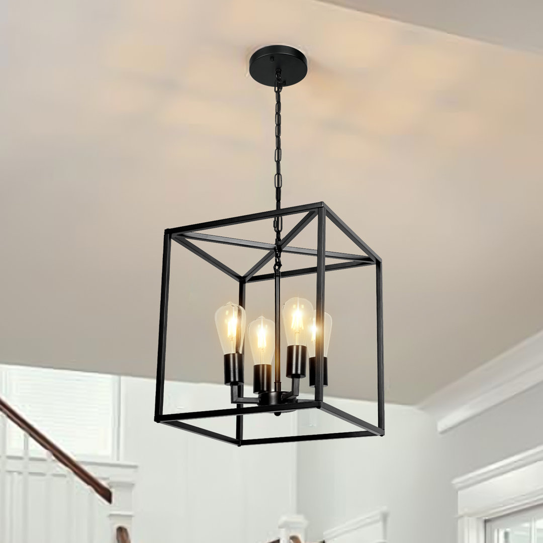 Jais 4 - Light Iron Lantern Square / Rectangle Chandelier 17 Stories