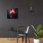 «Red Rose On Fire 1» par Rey Klimt, art mural en verre acrylique-738228649