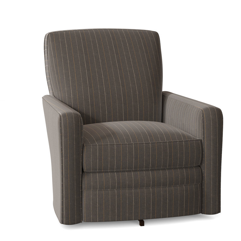 Idana Upholstered Swivel Armchair, Cleo 41 Gray Stripe, Yes