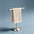Free Standing Hand Towel Holder Stand for Bathroom Vanity Countertop, SUS304 Stainless Steel T-Shape Towel Rack with Weighted Base, Rust Resistant Towel Bar for Bathroom and Kitchen, Easy Assembly, Brushed Nickel Finish