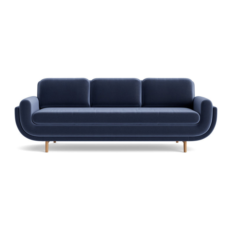 Regatta 100 Sofa, Natural, Performance Velvet - Indigo