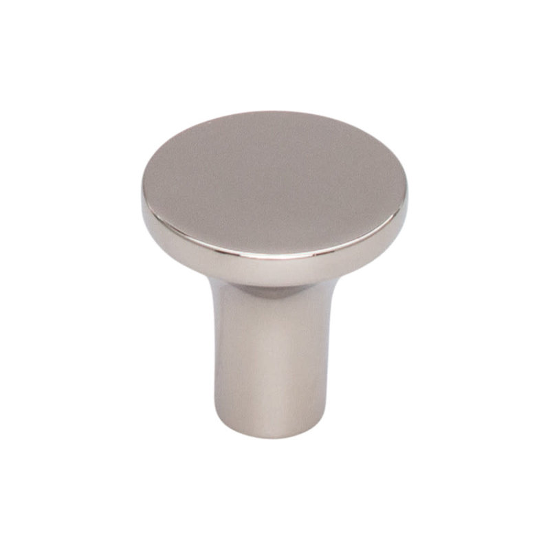 Marion 1" Diameter Round Knob, 1" Knob Diameter, Polished Nickel