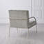 Swoop Chair-Grey Velvet-Nickel